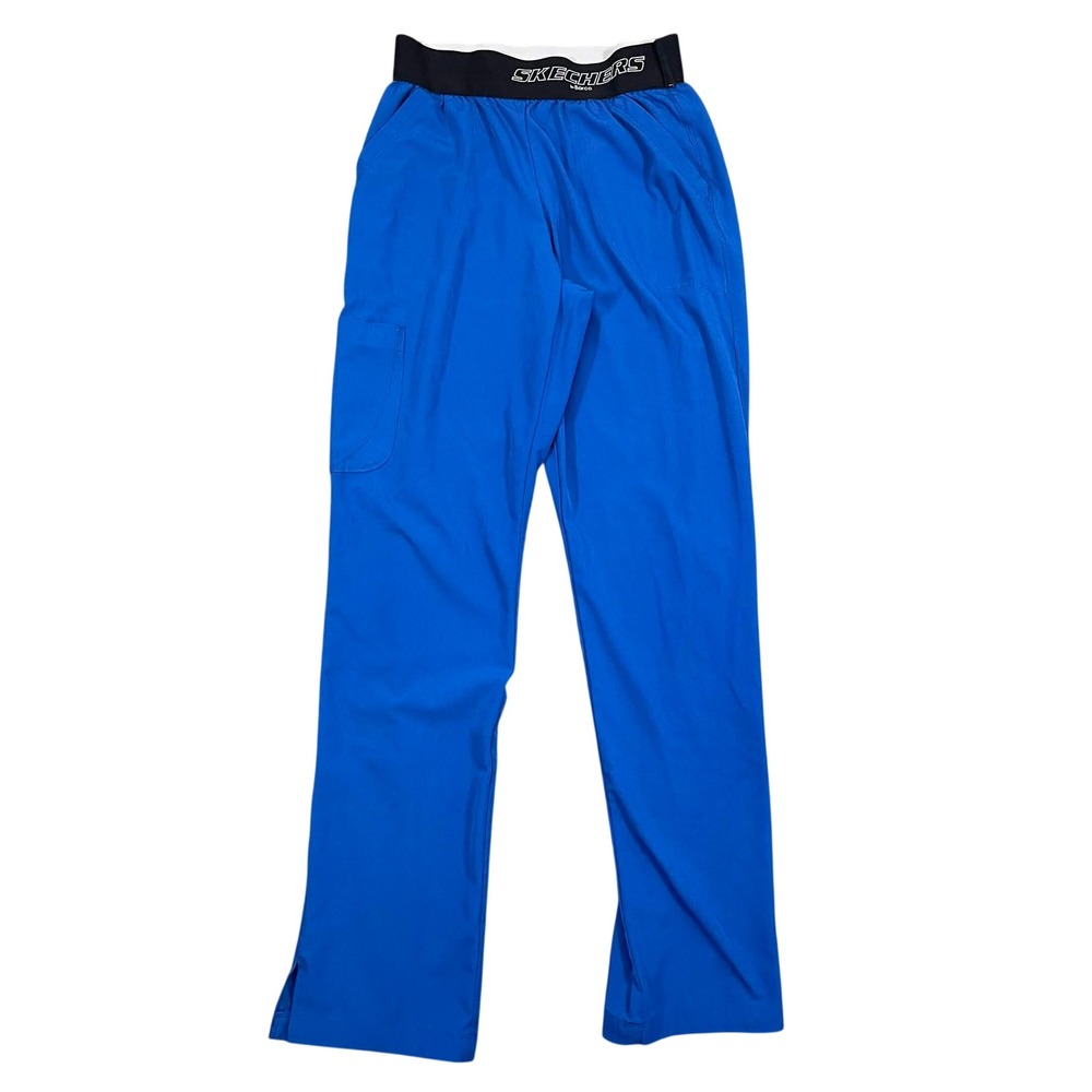 Lot of 3 Skechers by Barco Womens Small Scrub Pants Royal Blue Cargo SK202 - Picture 2 of 9